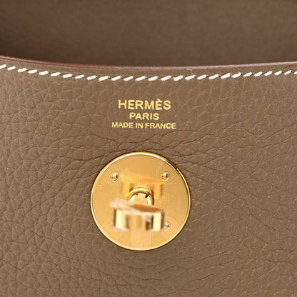 Hermes Taurillon Clemence Lindy 26 Etoupe 6 of 11