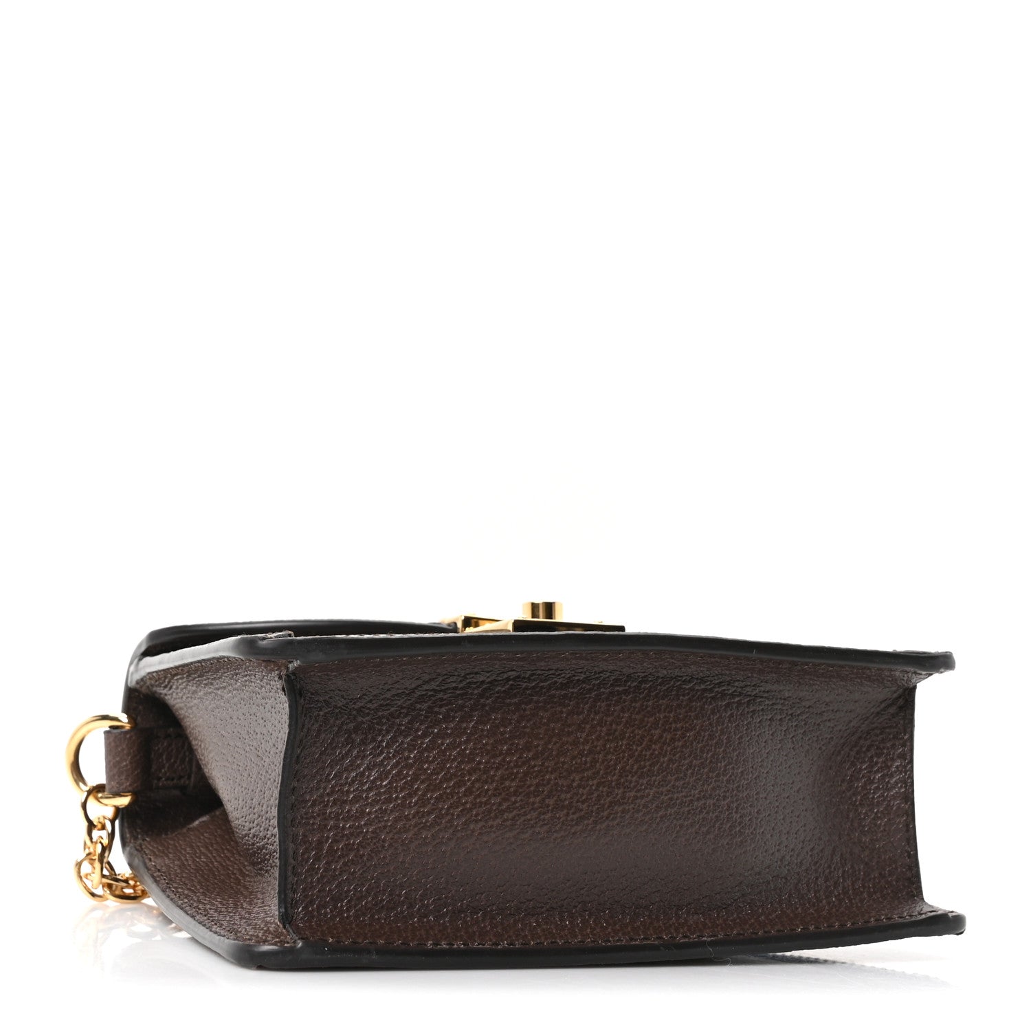Gucci GG Supreme Monogram Textured Dollar Calfskin Web Mini Ophidia Padlock Top Handle Chain Shoulder Bag Beige Ebony New Acero 4 of 10