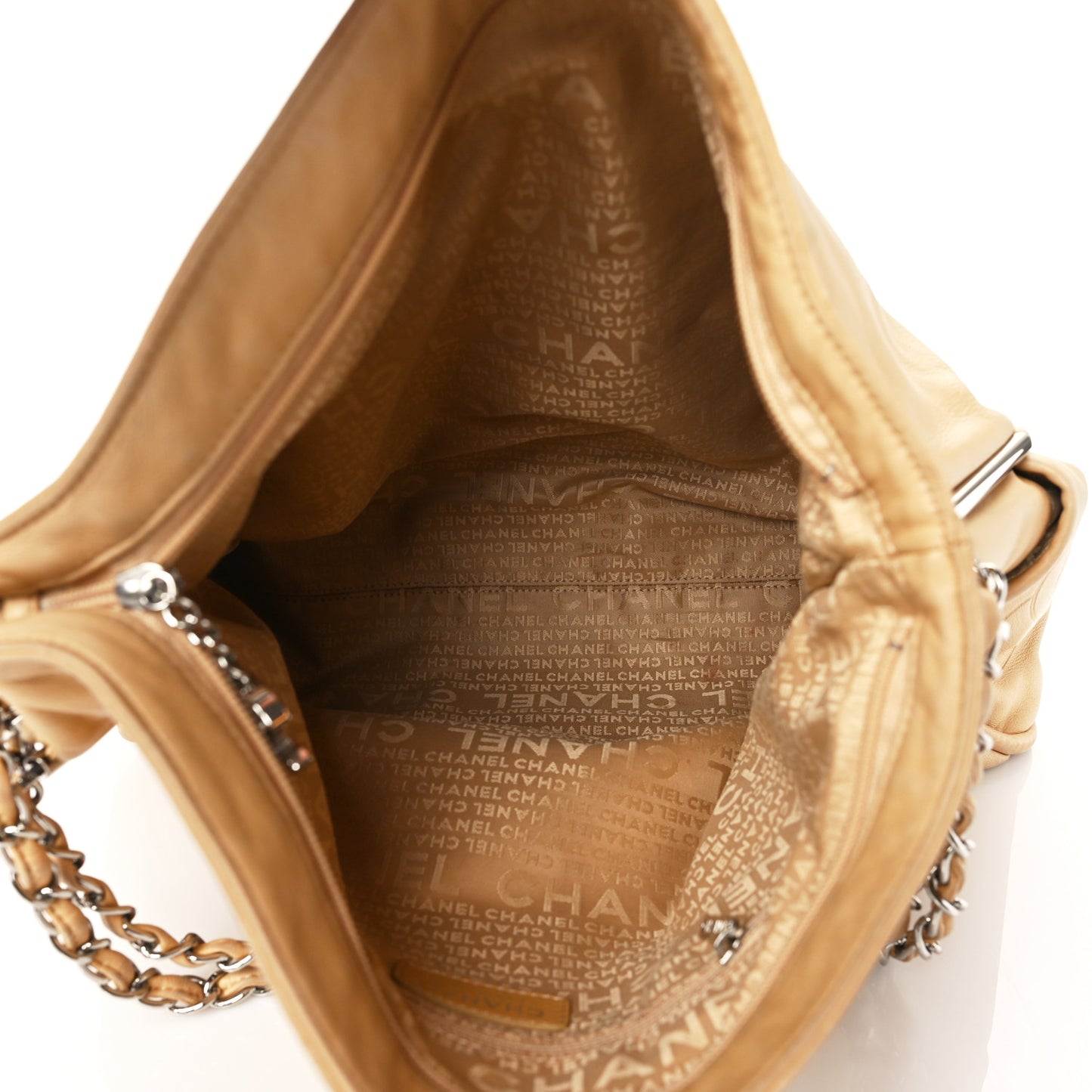 Lambskin Large Ultimate Soft Tote Beige