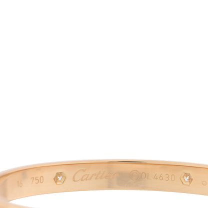 Cartier 18K Yellow Gold 4 Diamond LOVE Bracelet 16 4 of 7