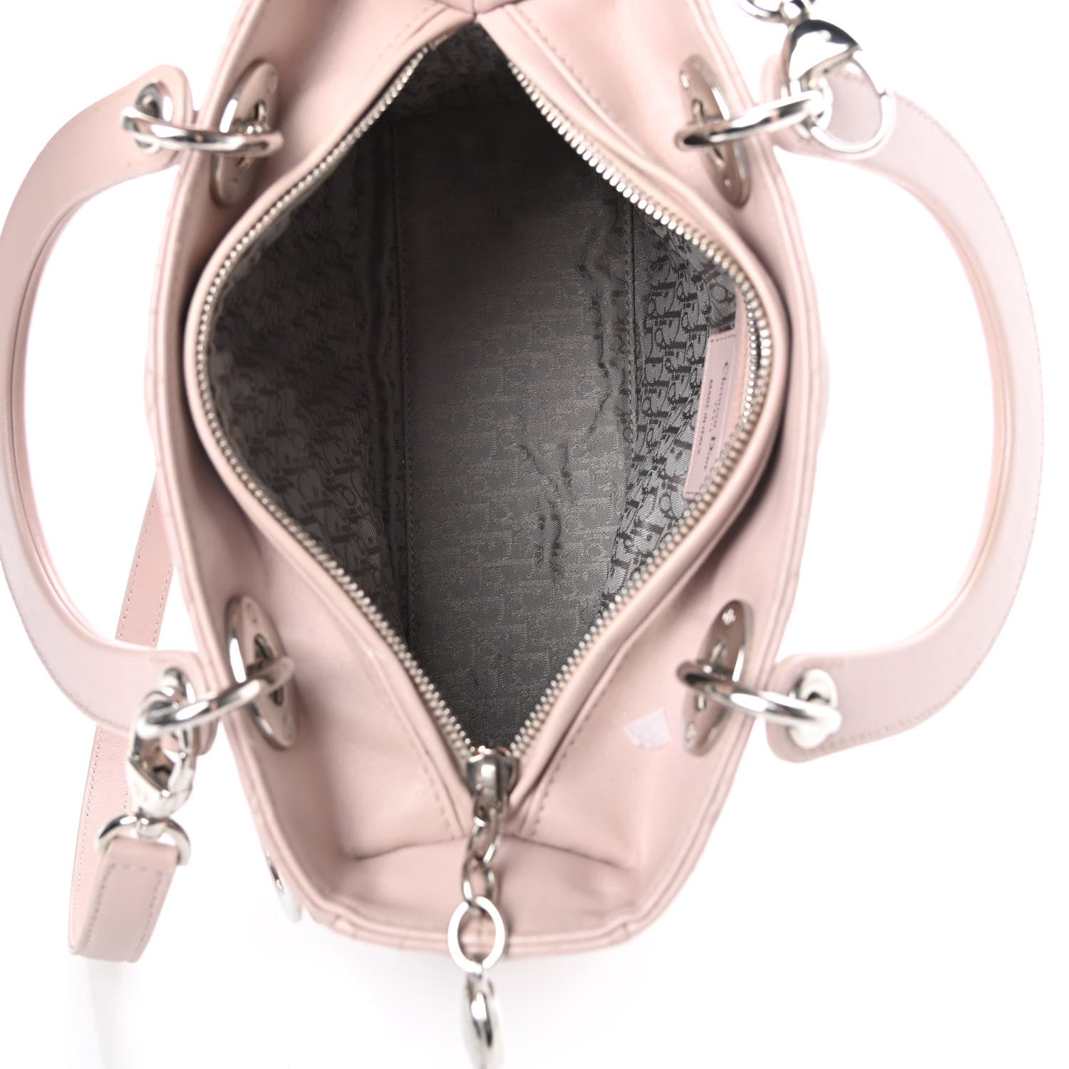 Christian Dior Lambskin Cannage Medium Lady Dior Rose Poudre 5 of 13