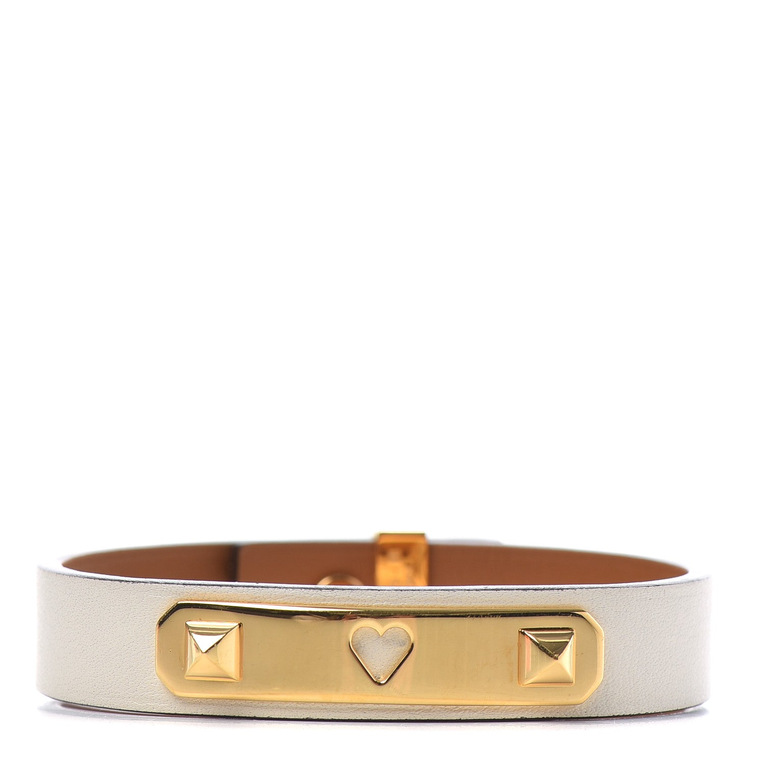 Hermes Swift Mini Dog Clous Carres Bracelet Craie 3 of 5