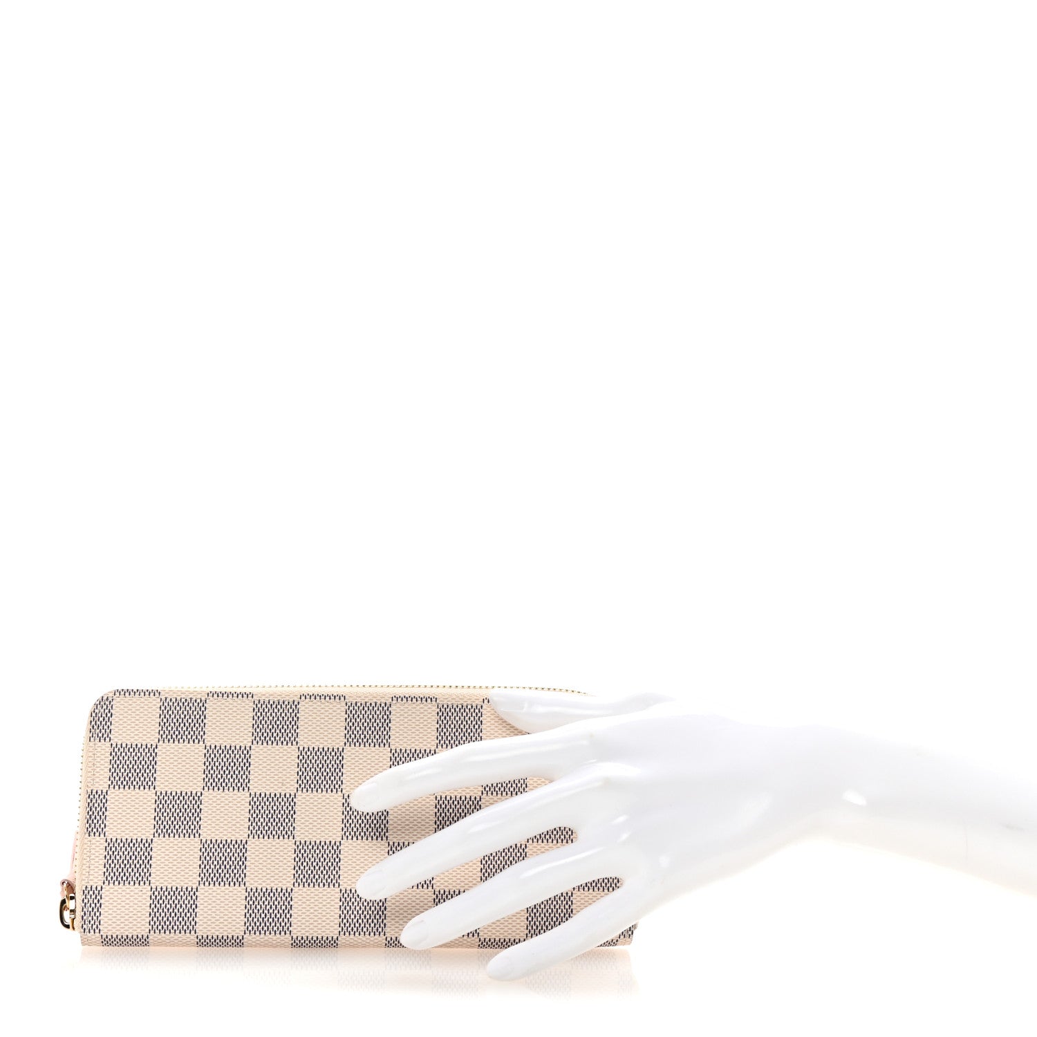 Louis Vuitton Damier Azur Clemence Wallet Rose Ballerine 2 of 6