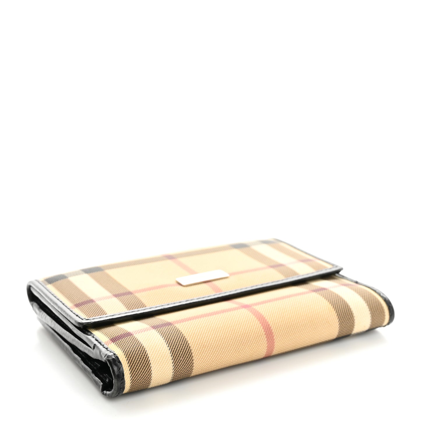 House Check Compact Wallet Black
