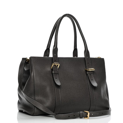 Mulberry Classic Grain Bayswater Double Zip Tote Dark Grey 3 of 12