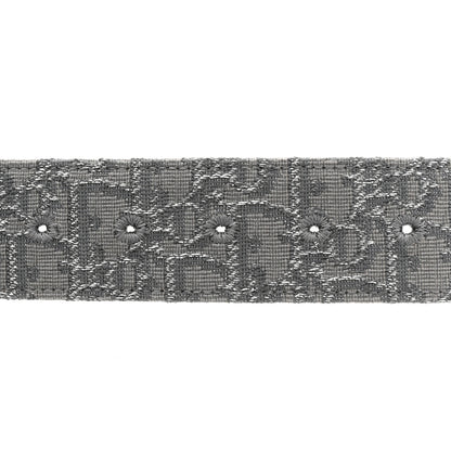 Christian Dior Jacquard Oblique Cosmo Belt 85 34 Silver 3 of 5