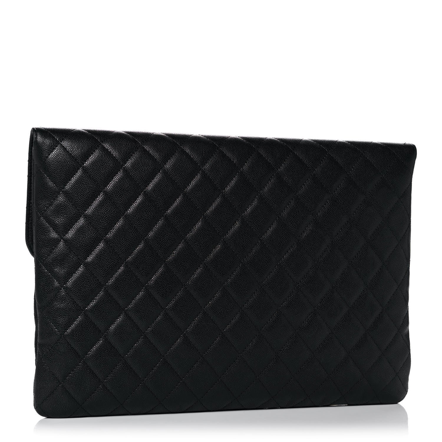 Chanel Caviar Quilted Large Golden Class Pouch Black 3 of 11