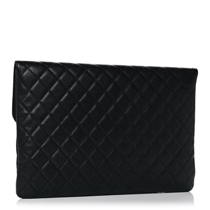 Chanel Caviar Quilted Large Golden Class Pouch Black 3 of 11