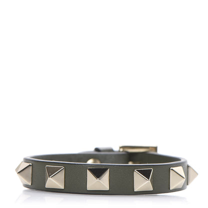 Valentino Garavani Vitello Rockstud Bracelet Kaki 1 of 4