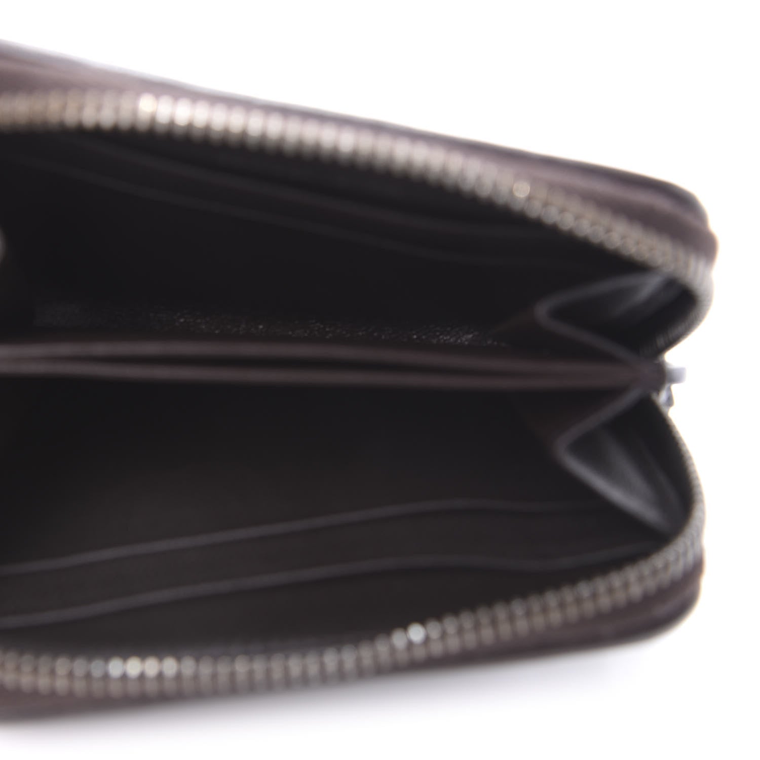 Bottega Veneta Nappa Intrecciato Zip Around Coin Purse Ebano 5 of 9
