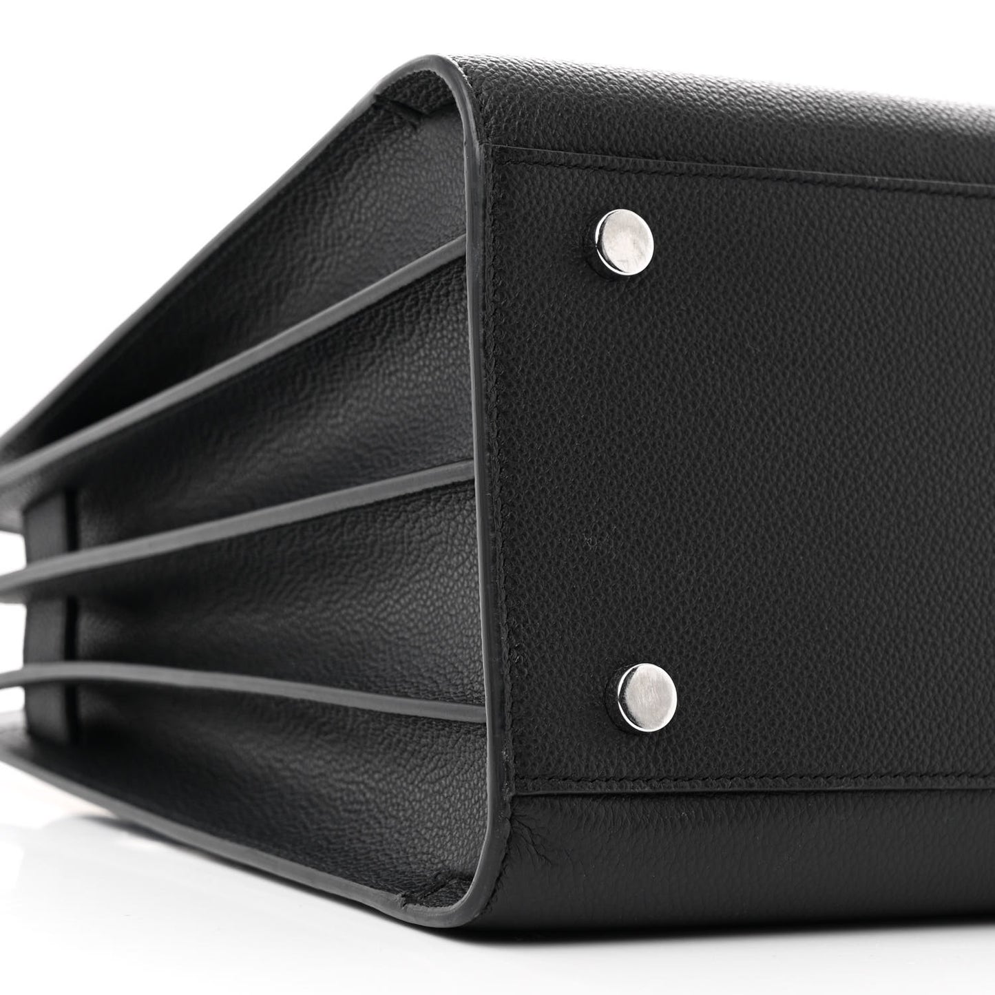 Grained Calfskin Small Sac De Jour Black