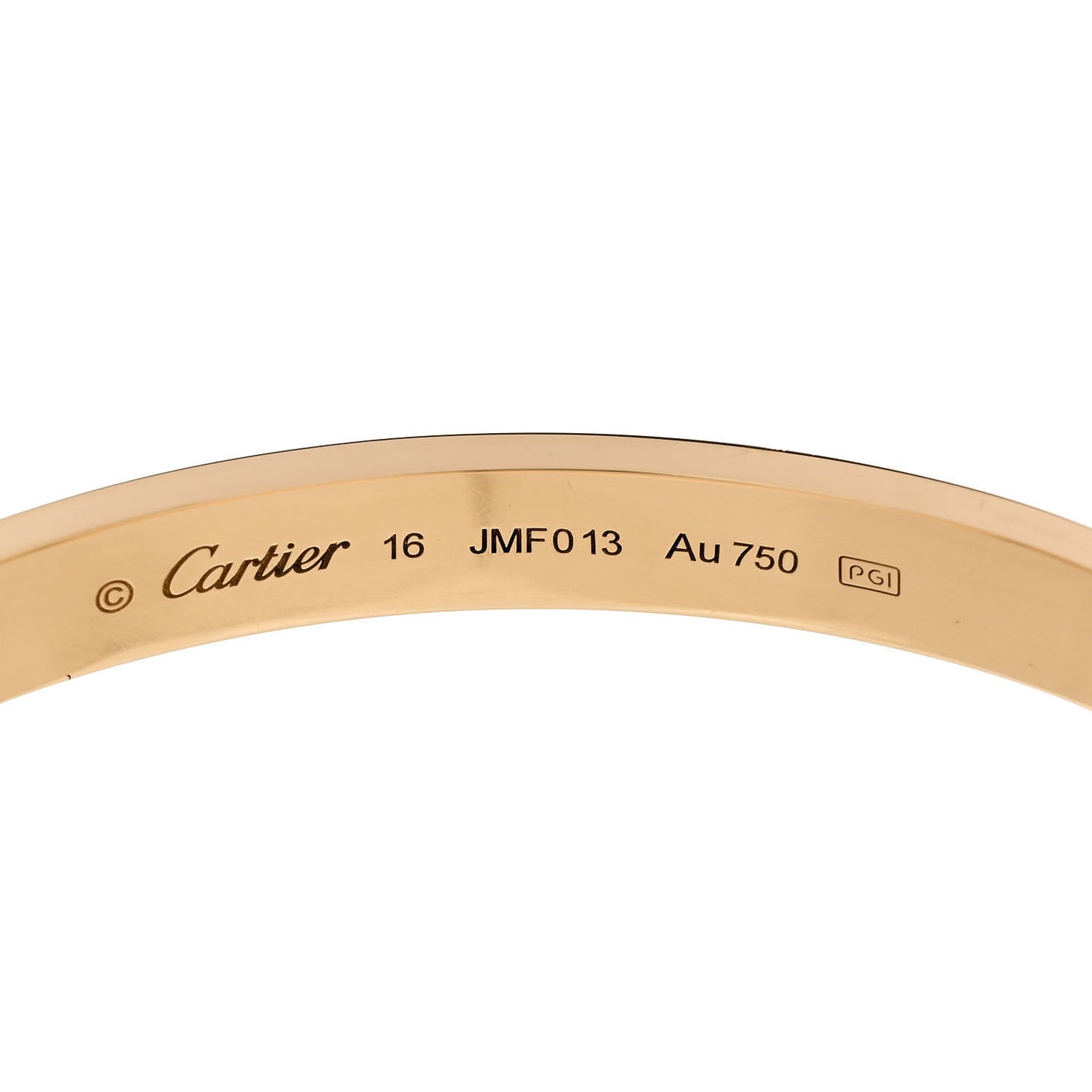 18k Yellow Gold Love Bracelet 16