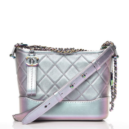 Chanel Iridescent Lambskin Calfskin Quilted Small Gabrielle Hobo Light Purple 1 of 8