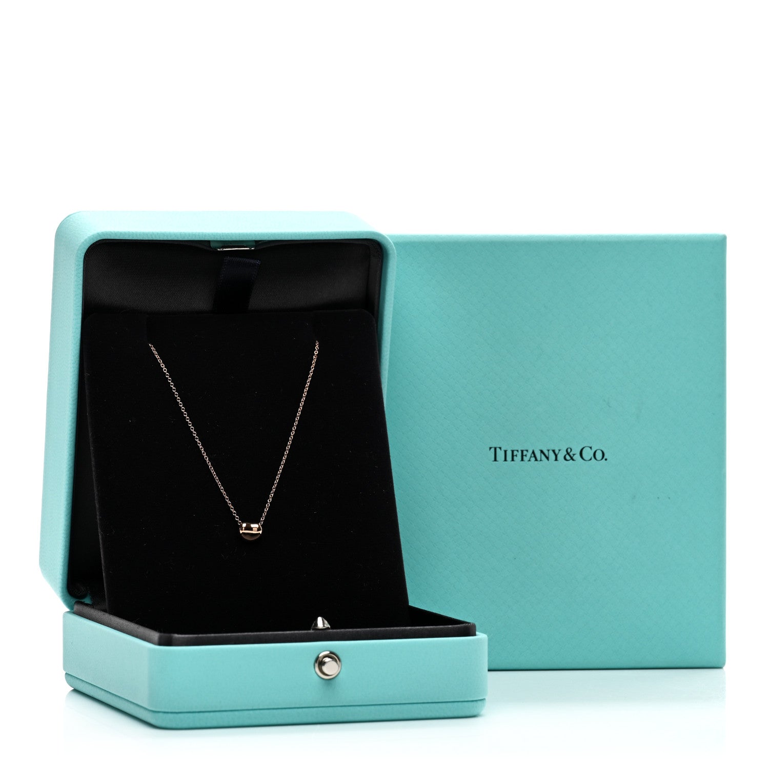 Tiffany 18K Rose Gold 6.5mm Elsa Peretti Bean Pendant Necklace 5 of 5