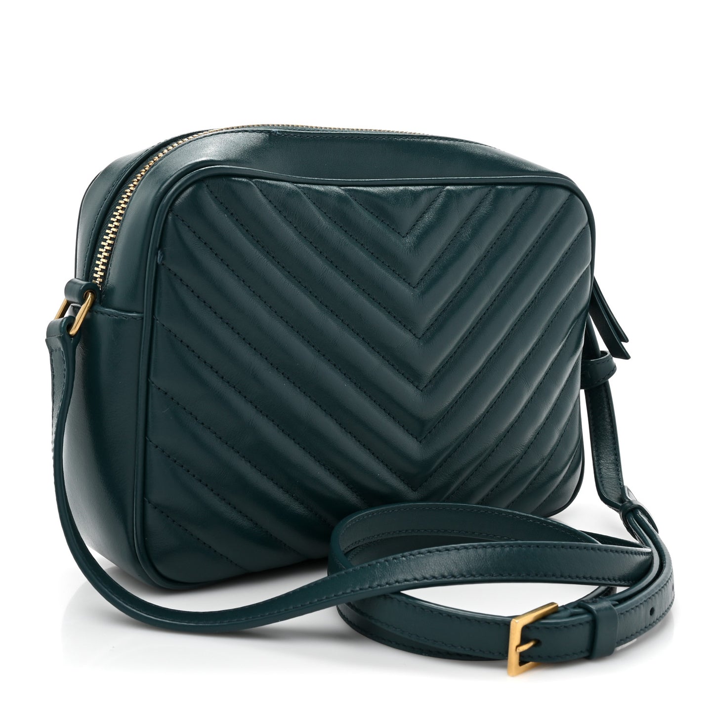 Calfskin Matelasse Monogram Lou Camera Bag Turquoise