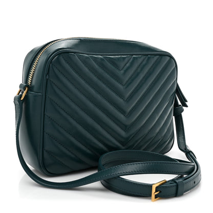 Saint Laurent Calfskin Matelasse Monogram Lou Camera Bag Turquoise 3 of 10