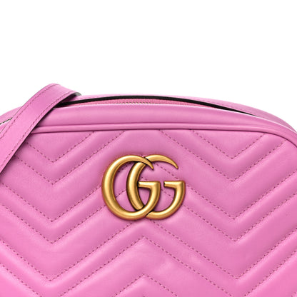 Gucci Calfskin Matelasse Small GG Marmont Chain Shoulder Bag Candy Mousse 9 of 11