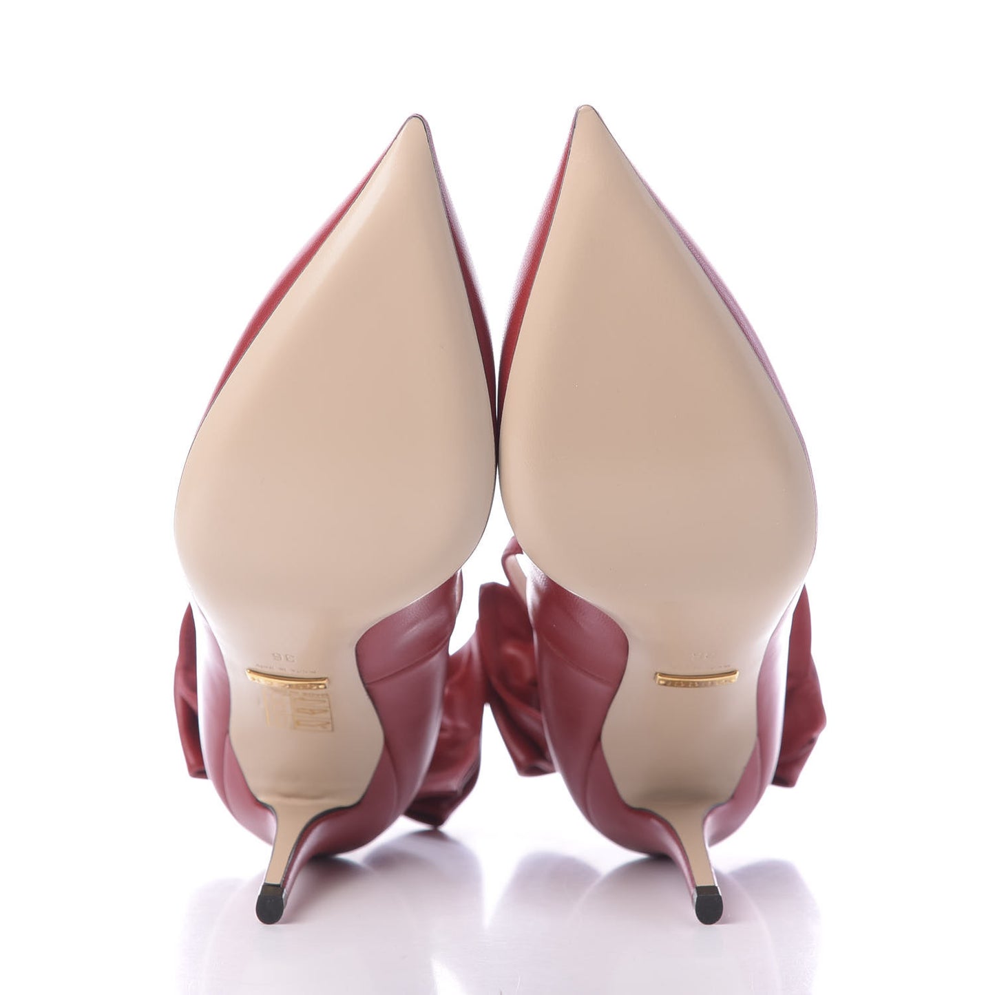 Nappa Queen Margaret Pumps 36 Hibiscus Red