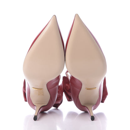 Gucci Nappa Queen Margaret Pumps 36 Hibiscus Red 7 of 10