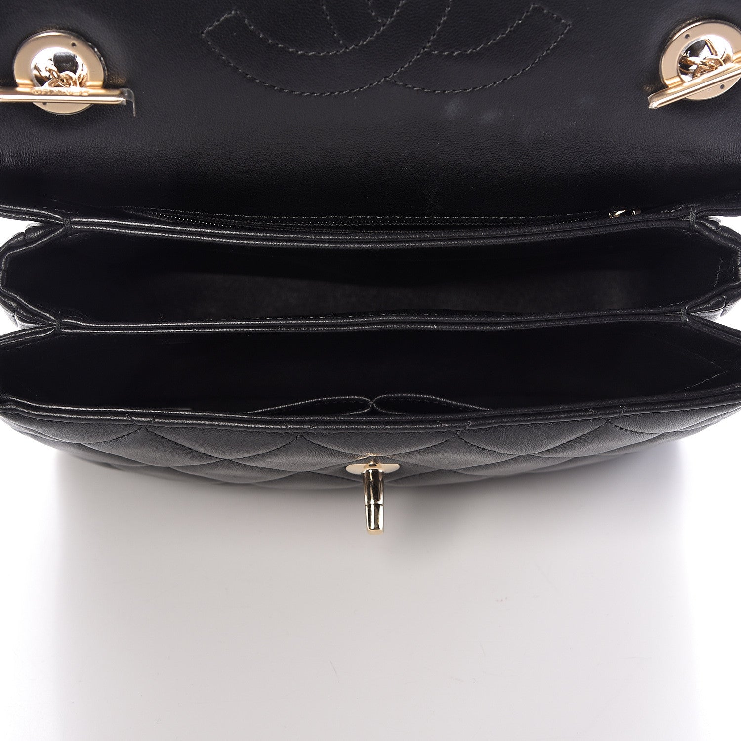 Chanel Lambskin Quilted Small Trendy CC Dual Handle Flap Bag Black 5 of 11