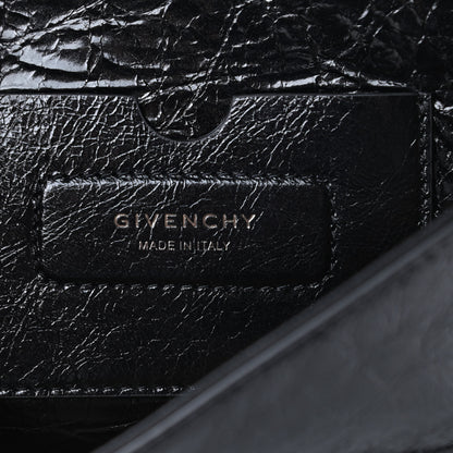 Givenchy Creased Patent Calfskin Medium ID Flap Black 6 of 10