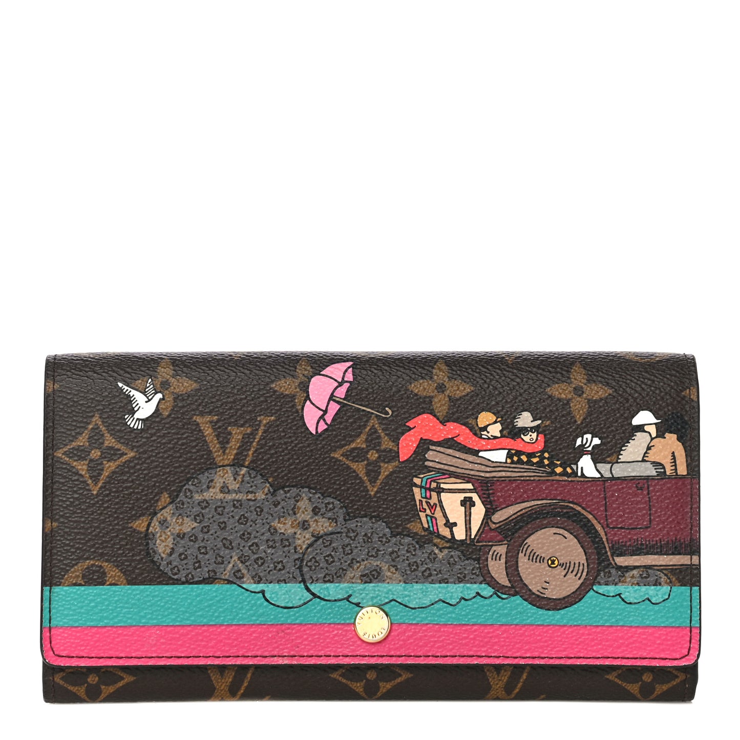 Monogram 2015 Christmas Animation Sarah Wallet Hibiscus