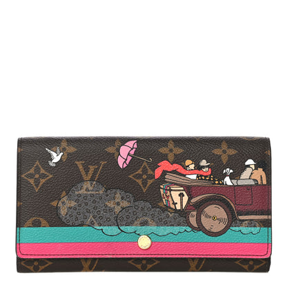Louis Vuitton Monogram 2015 Christmas Animation Sarah Wallet Hibiscus 1 of 13