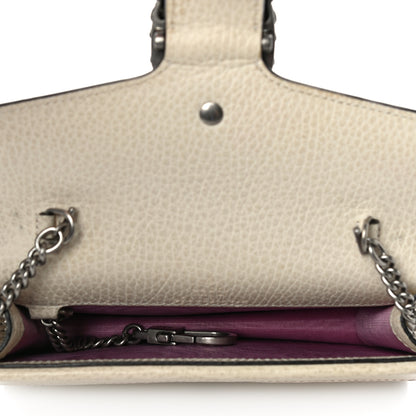 Gucci Dollar Calfskin Crystal Super Mini Dionysus Shoulder Bag Mystic White Black Diamond 5 of 17