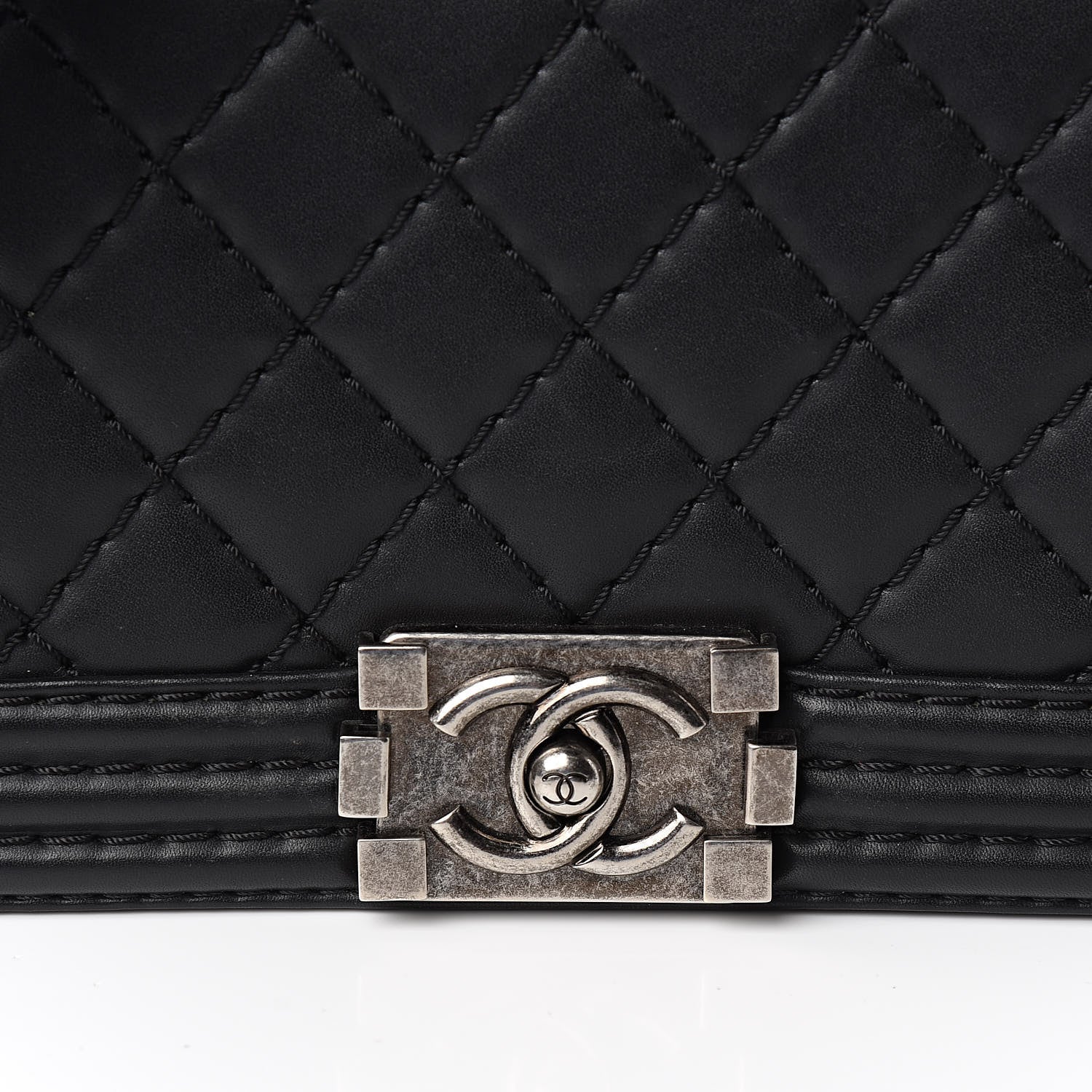 Chanel Lambskin Stitch Quilted Medium Boy Flap Black 14 of 14