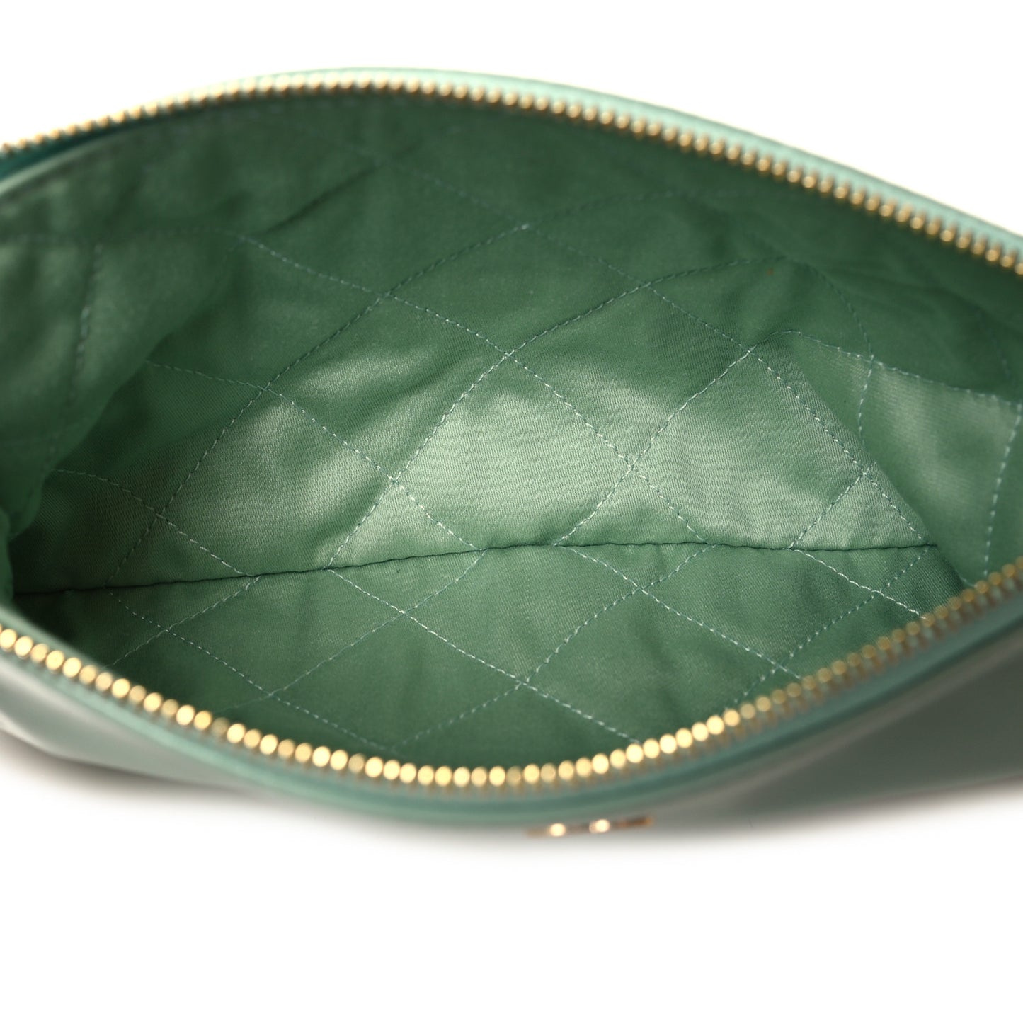 Shiny Calfskin Quilted Chanel 22 Light Green