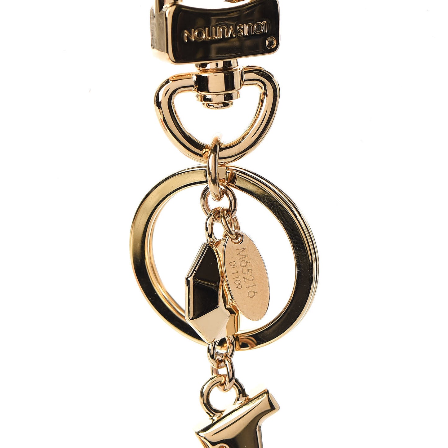 LV Facettes Bag Charm Key Holder Gold