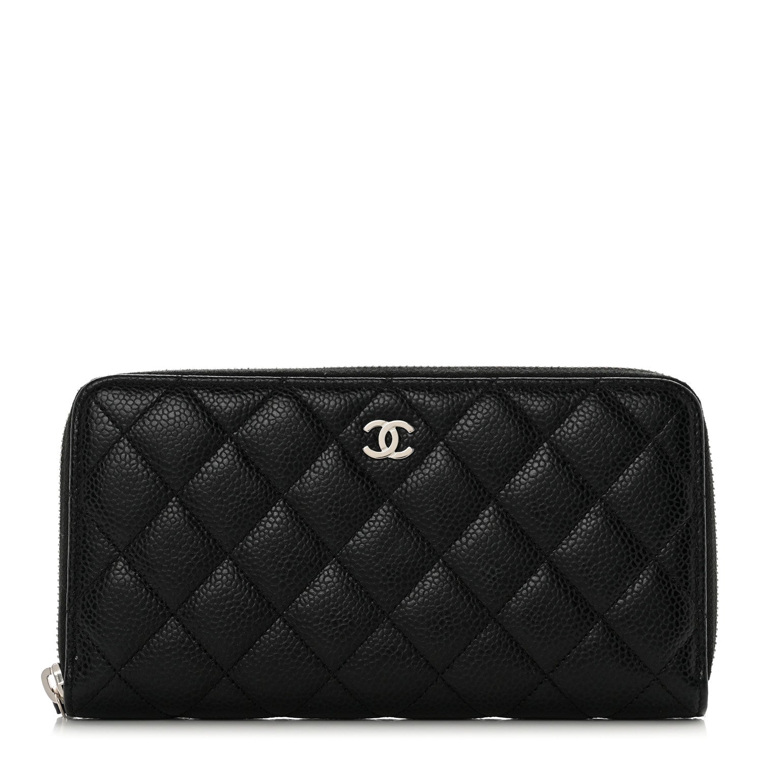 Chanel Caviar Quilted Large Gusset Zip Around Wallet Black 1 of 8