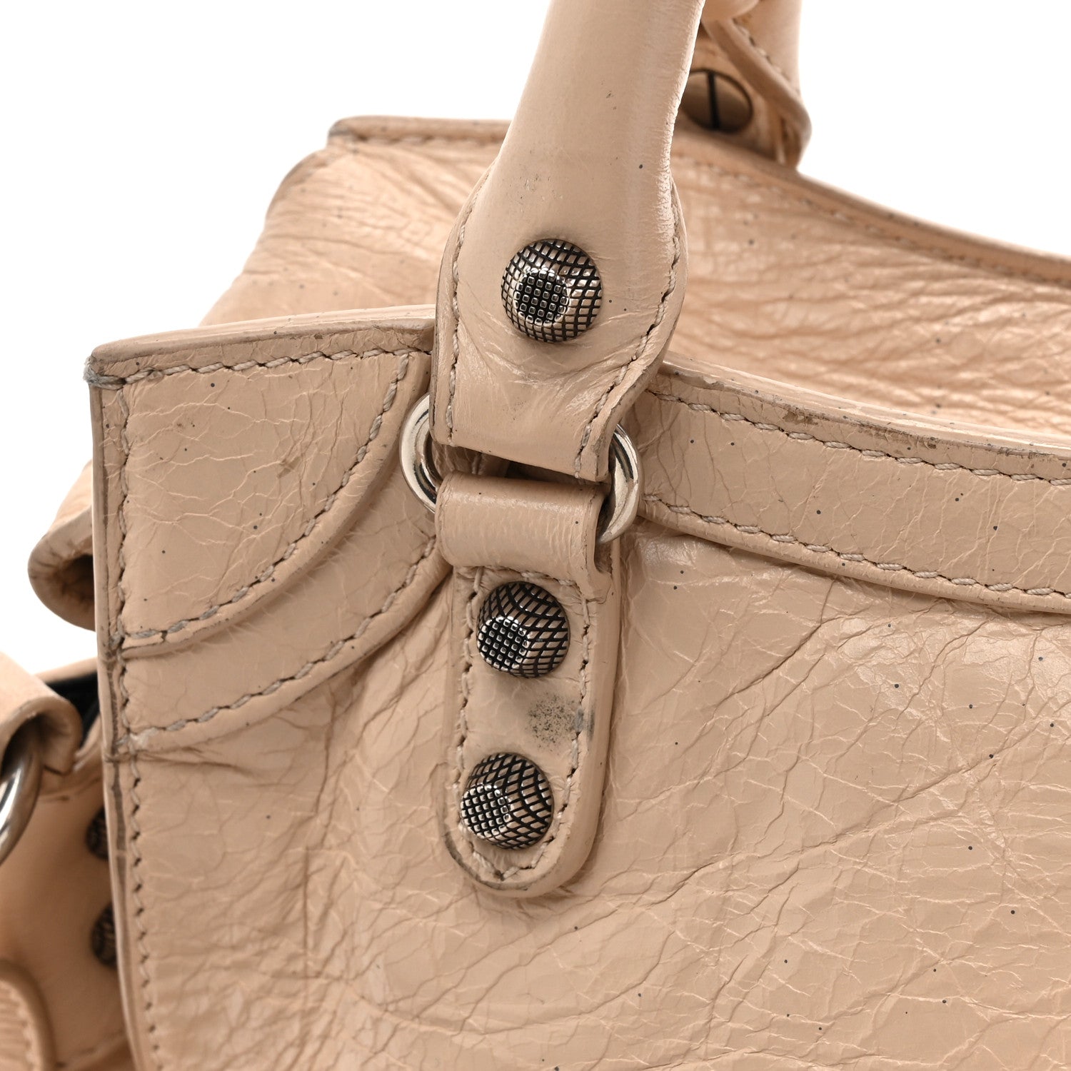 Balenciaga Agneau Arena Neo Cagole Handbag XS Sand Beige 1597483