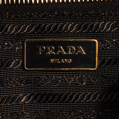 Prada Suede Scamosciato Logo Tote Brown 6 of 10