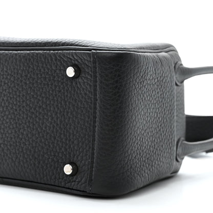 Hermes Taurillon Clemence Mini Lindy 20 Black 10 of 12