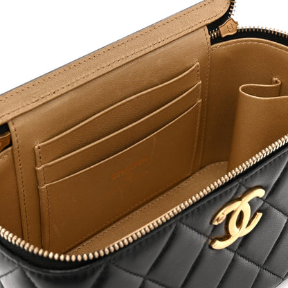Chanel Lambskin Quilted Small CC Vanity Case Black 11 of 14