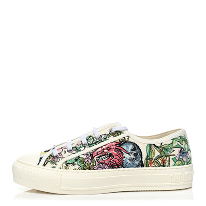 Christian Dior Canvas Constellation Embroidered Womens Walk'N'Dior Low Top Sneakers 38 White Multicolor 1 of 10