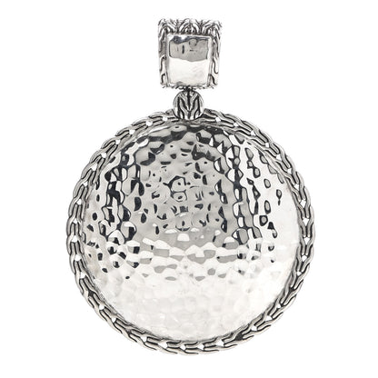 John Hardy Sterling Silver Large Palu Hammered Enhancer Pendant 1 of 3