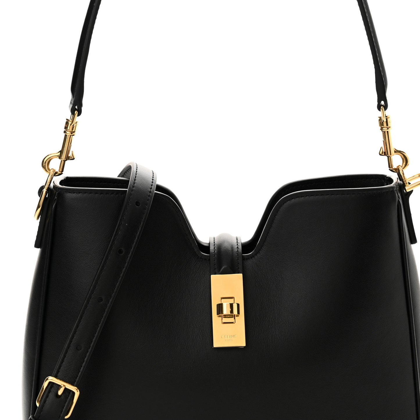 Smooth Calfskin Small Camille 16 Soft Bag Black