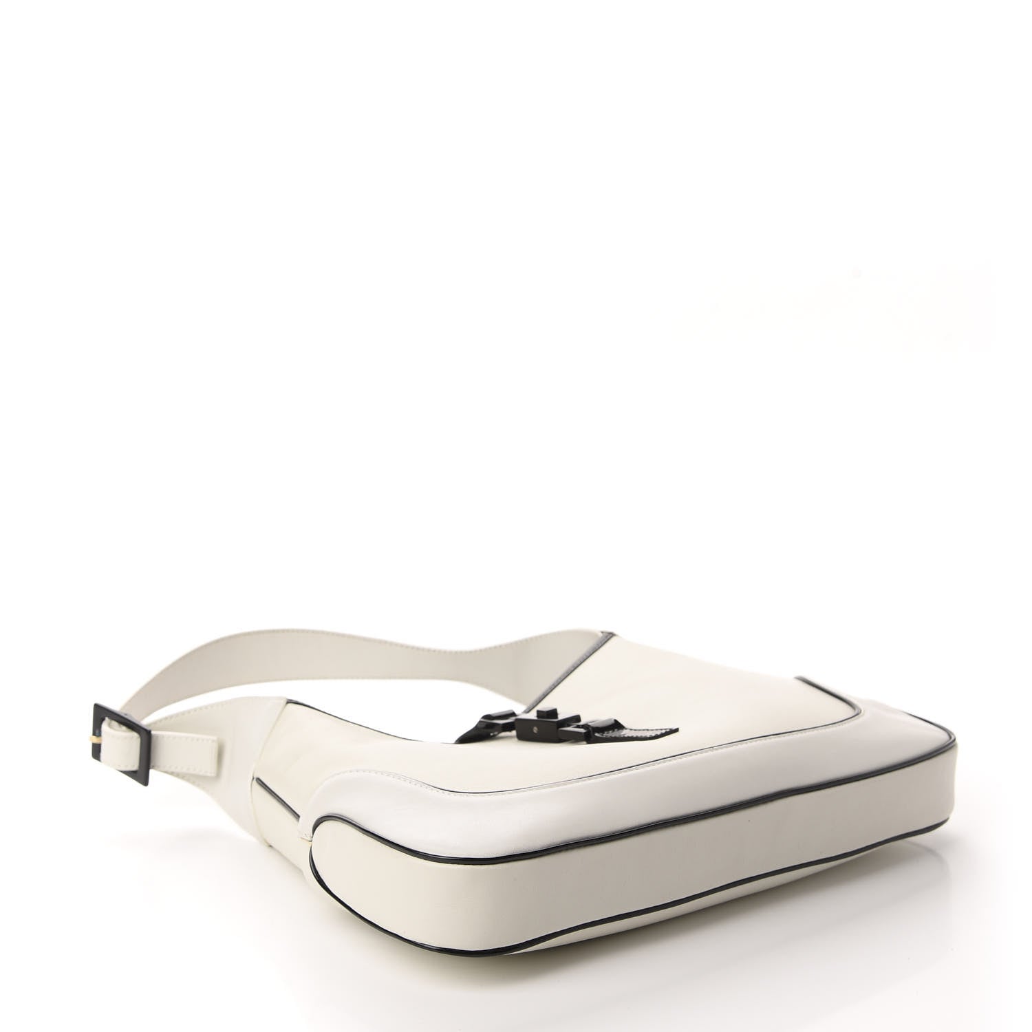 Gucci Calfskin Jackie O Hobo White Black 4 of 13