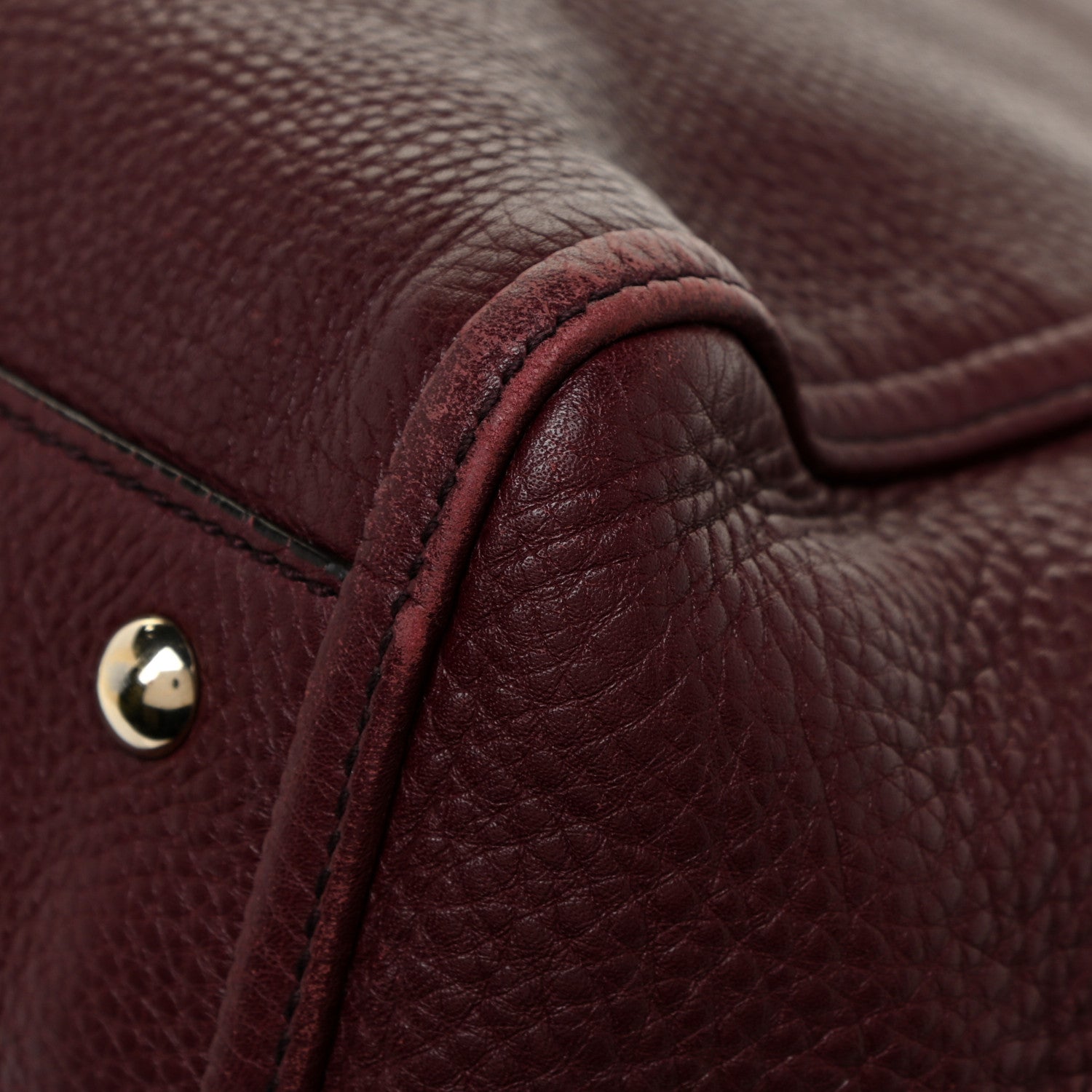 Gucci Pebbled Calfskin Medium Soho Shoulder Bag Bordeaux 21 of 24