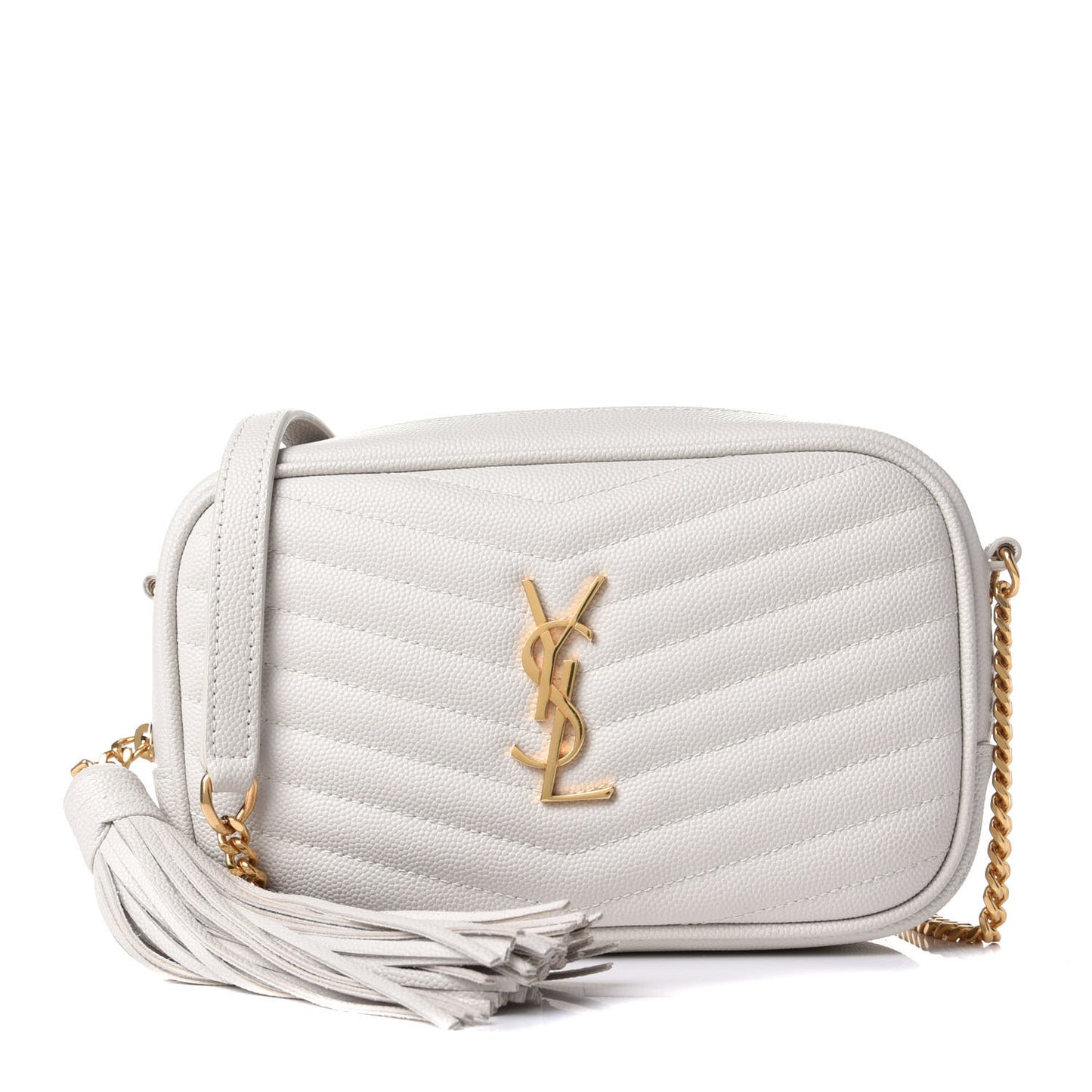 Grain De Poudre Matelasse Monogram Mini Lou Camera Bag Crema Soft