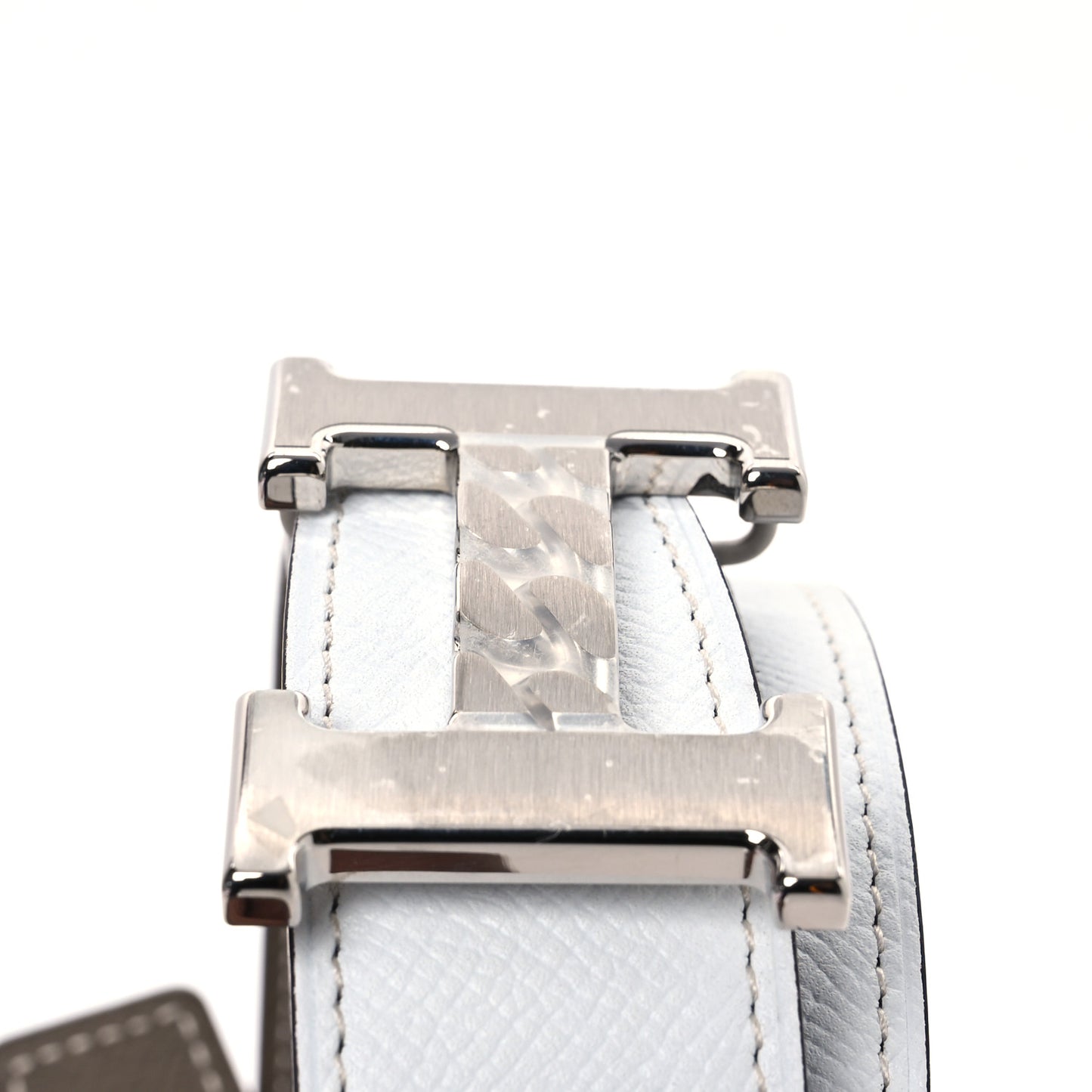 Epsom 32mm Rope Chain H Belt 95 38 Etoupe White