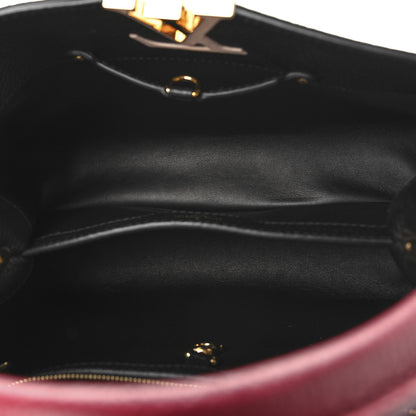 Louis Vuitton Taurillon Capucines MM Black Arizona Beige Ruby Red 5 of 9