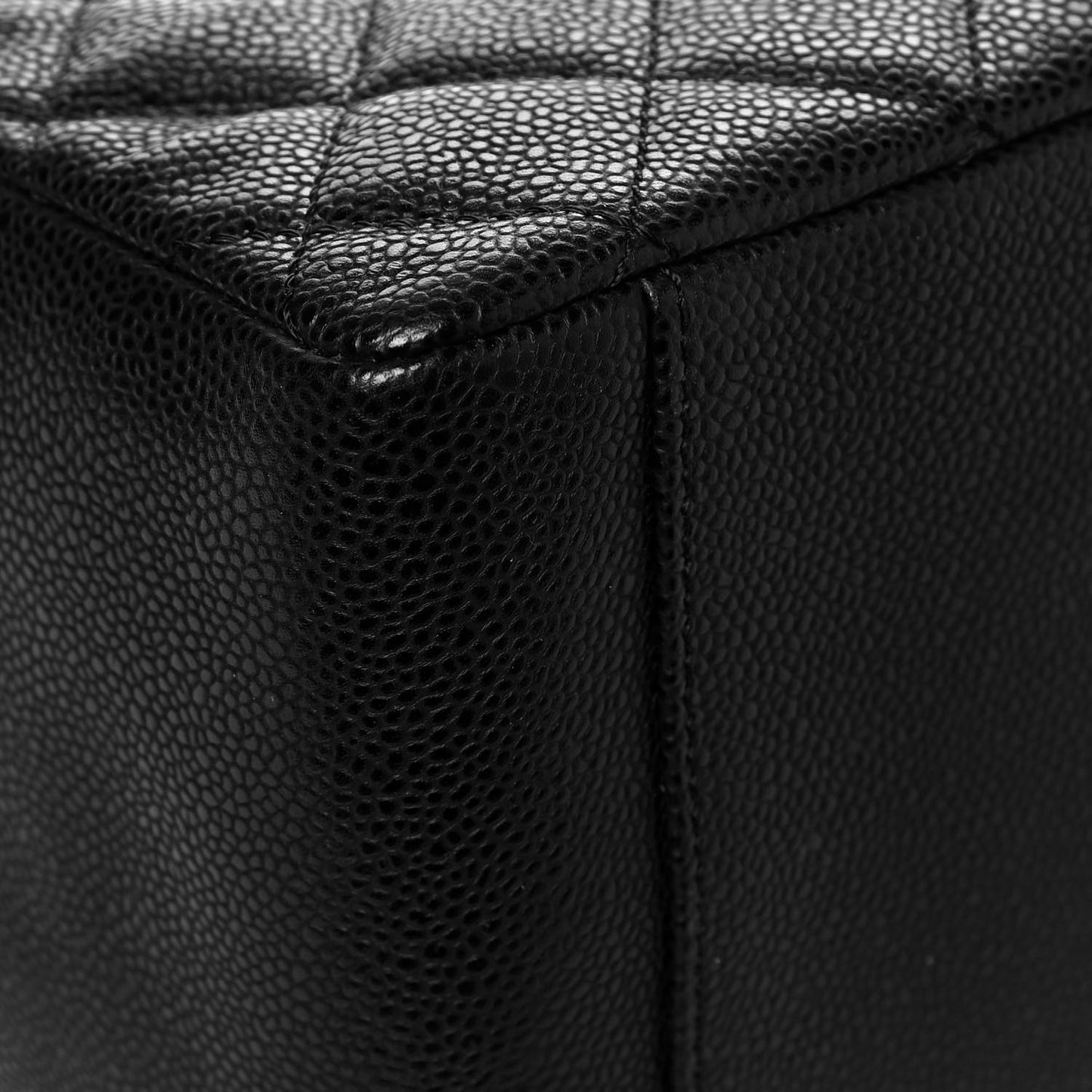 Caviar Quilted Grand Shopping Tote GST Black