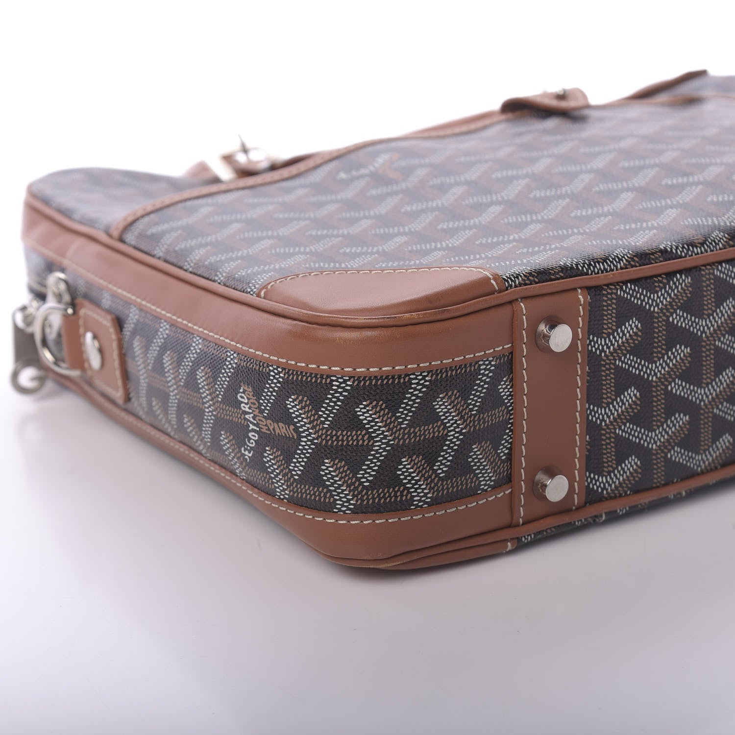 Goyard Goyardine Ambassade PM Briefcase Black Gold 6 of 9