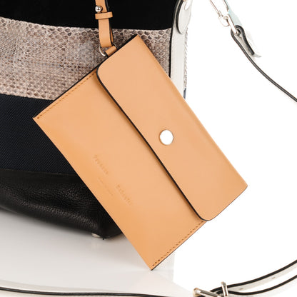 Proenza Schouler Smooth Leather Elaphe Snakeskin Patchwork Medium Bucket Bag Cadet 8 of 8