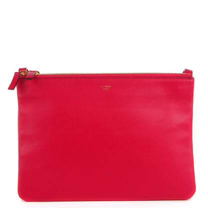 Celine Lambskin Large Trio Crossbody Bag Fuchsia 1 of 8