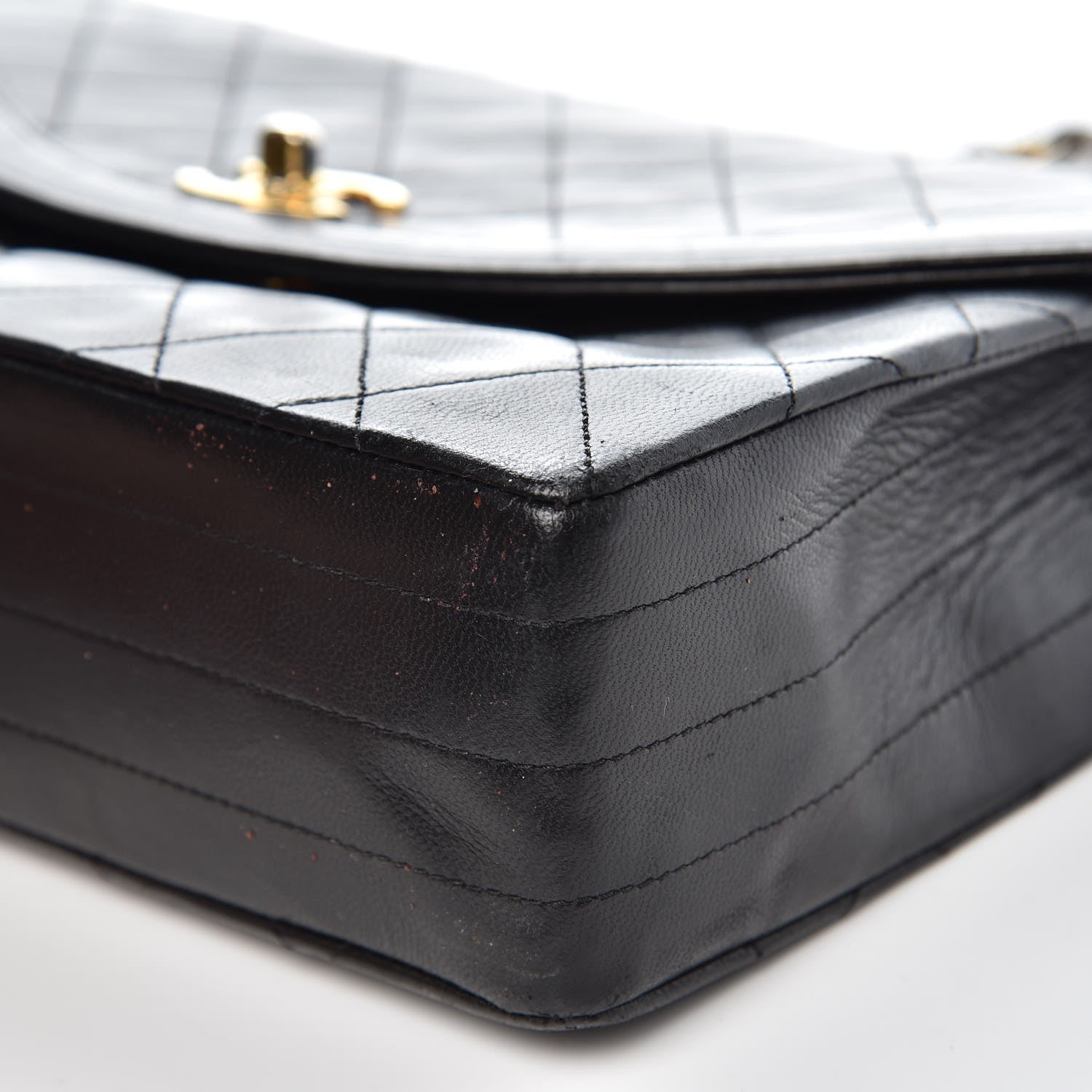 Chanel Lambskin Quilted Medium Single Flap Black 12 of 13