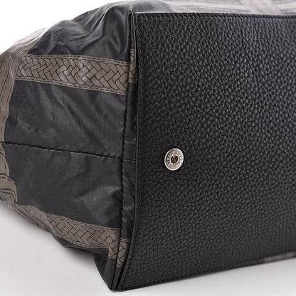 Fendi Nylon Calfskin Romano Selleria Villa Borghese Tote Black 8 of 9
